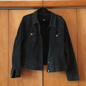 Black denim jacket